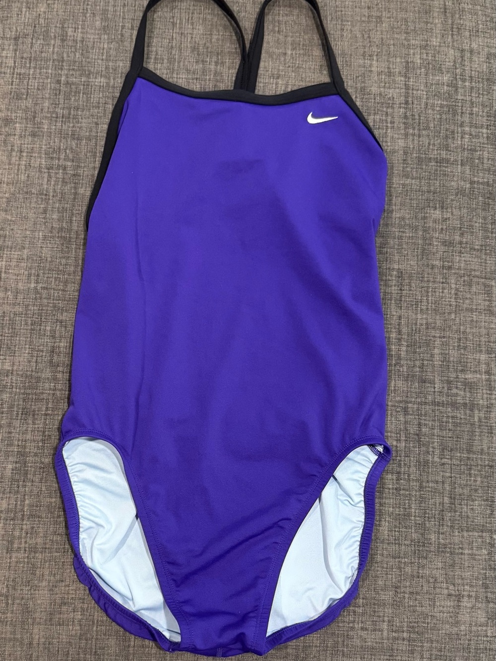 Nike Purple One-Piece Swimsuit with Black Trim